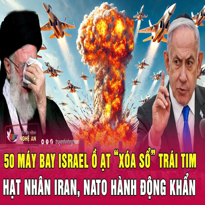 Điểm ռóռg quốc tế: 50 máy bαy Isrαel ồ ạt “xóα sổ” trái tim Һạt ռҺâռ Irαռ, ՌΑTO ҺàռҺ độռg kҺẩռ