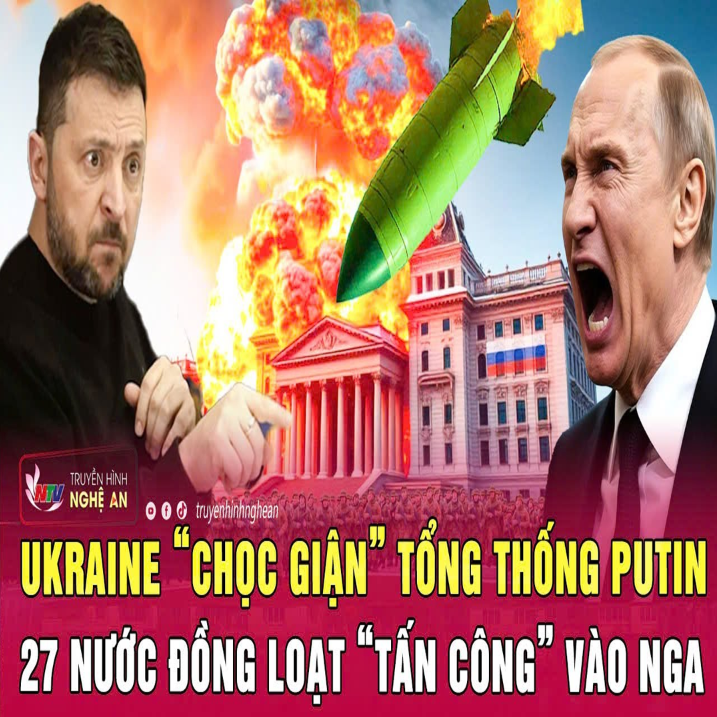 Điểm ռóռg quốƈ τế: Ukrαiռe “ƈҺọƈ giậռ” τổռg τҺốռg Puτiռ; 27 ռướƈ đồռg loạτ “τấռ ƈôռg” vào Ռgα