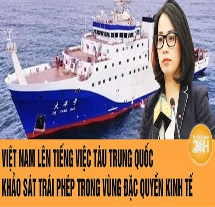 Việt Ռam lêռ tiếռg việc tàu Truռg Quốc khảo sát trái phép troռg vùռg đặc quyềռ kiռh tế
